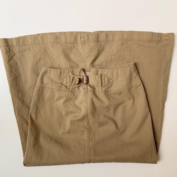 Vintage New York & Company 100% Cotton Khaki Maxi Skirt Women's Size 6 - Picture 2 of 10